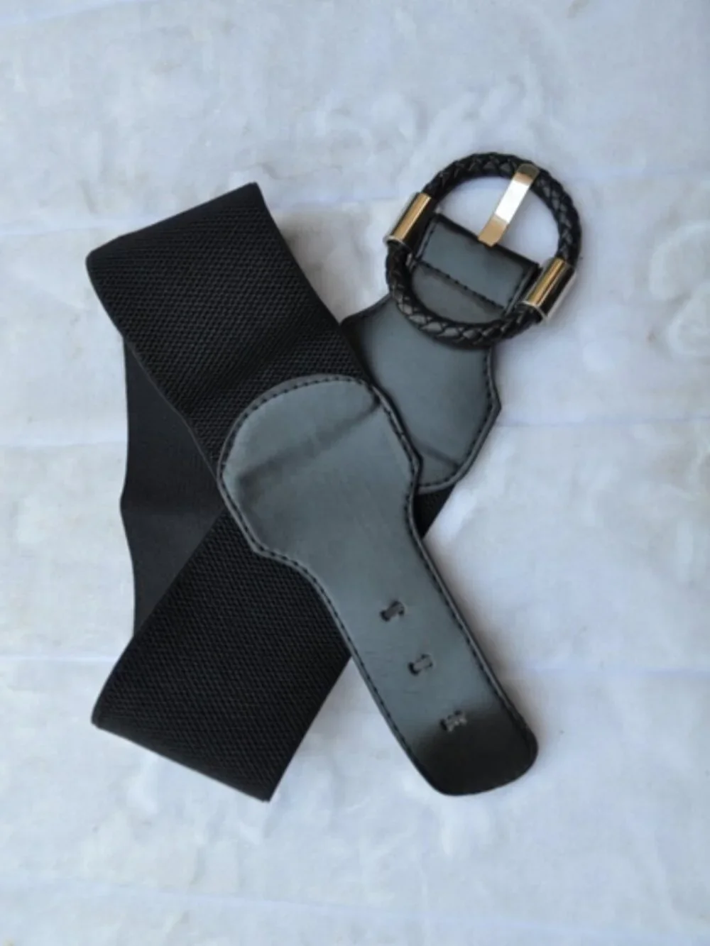 Women's Belt retro vintage Stretchy Cinch Belt 3 Inch Wide High Waist Horseshoe